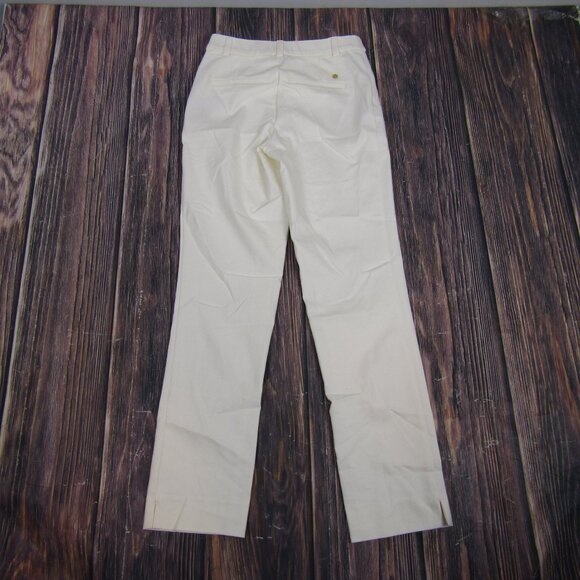 Lilly Pulitzer 29" Ana High Rise Pant White Size 00 NWT Travel Dinner Resort - Picture 6 of 7